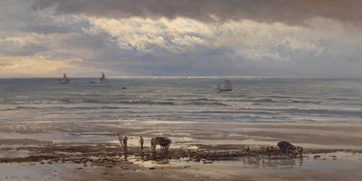 Kelp Gatherers - A Grey Morning, 1874 by Henry Moore